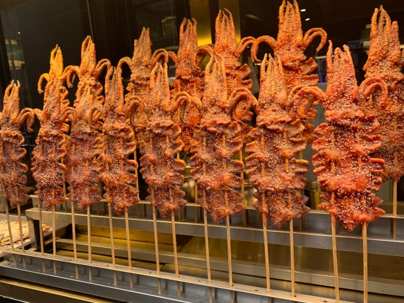 Fried squid on a stick