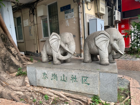 two elephant statues