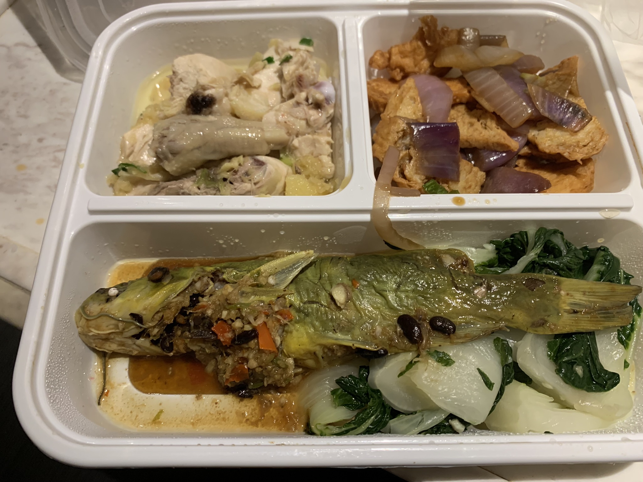 Whole fish and other food