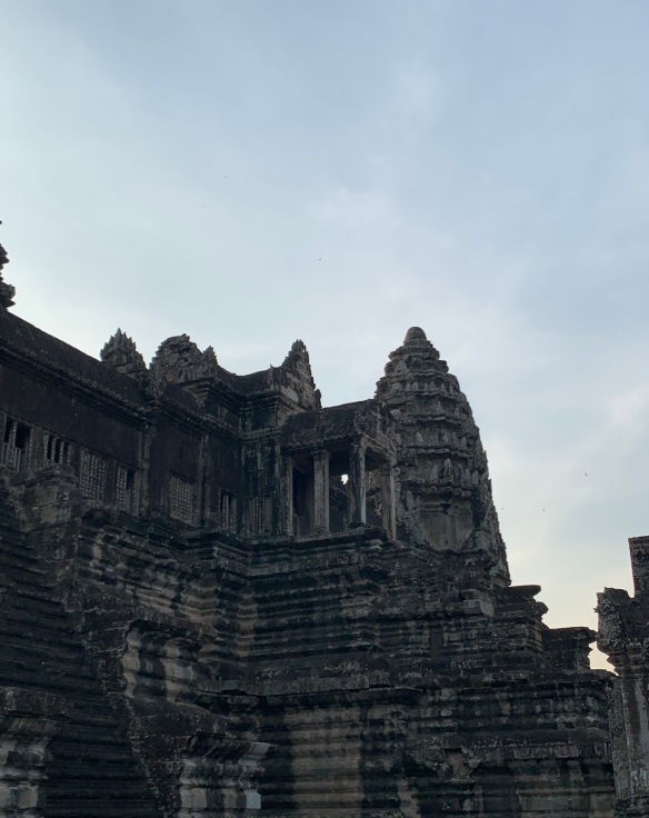 side view of the temple mountains inside Angkor Wat
