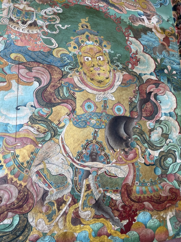 temple painting of a golden god
