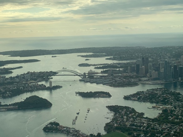 View of Sydney Harbour from the air
